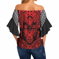Mexico Aztec Warrior Goddess Off Shoulder Wrap Waist Top Tribal Aztec Heritage