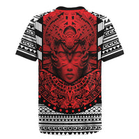 Mexico Aztec Warrior Goddess Rugby Jersey Tribal Aztec Heritage