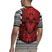 Mexico Aztec Warrior Goddess Rugby Jersey Tribal Aztec Heritage