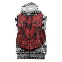 Mexico Aztec Warrior Goddess Sleeveless Zip Hoodie Tribal Aztec Heritage