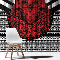 Mexico Aztec Warrior Goddess Window Curtain Tribal Aztec Heritage