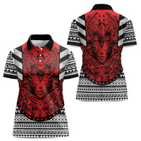 Mexico Aztec Warrior Goddess Women Polo Shirt Tribal Aztec Heritage