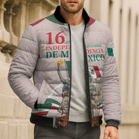 Personalized Mexico Dia De La Independencia Bomber Puffer Jacket 16 De Septiembre Heritage Pride