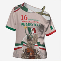 Personalized Mexico Dia De La Independencia Cross Shoulder Shirt 16 De Septiembre Heritage Pride