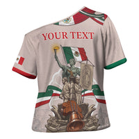 Personalized Mexico Dia De La Independencia Cross Shoulder Shirt 16 De Septiembre Heritage Pride
