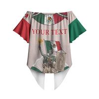 Personalized Mexico Dia De La Independencia Off Shoulder Wrap Waist Top 16 De Septiembre Heritage Pride