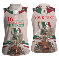 Personalized Mexico Dia De La Independencia Women Sleeveless Polo Shirt 16 De Septiembre Heritage Pride