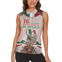Personalized Mexico Dia De La Independencia Women Sleeveless Polo Shirt 16 De Septiembre Heritage Pride