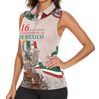 Personalized Mexico Dia De La Independencia Women Sleeveless Polo Shirt 16 De Septiembre Heritage Pride