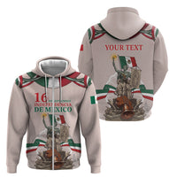 Personalized Mexico Dia De La Independencia Zip Hoodie 16 De Septiembre Heritage Pride