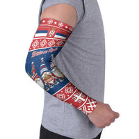 Serbia Christmas Arm Sleeves Hristos Se Rodi Gnome - Wonder Print Shop