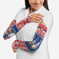 Serbia Christmas Arm Sleeves Hristos Se Rodi Gnome - Wonder Print Shop