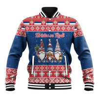 Serbia Christmas Baseball Jacket Hristos Se Rodi Gnome - Wonder Print Shop