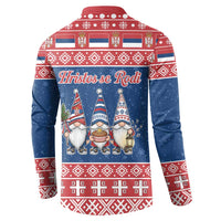 Serbia Christmas Button Sweatshirt Hristos Se Rodi Gnome - Wonder Print Shop