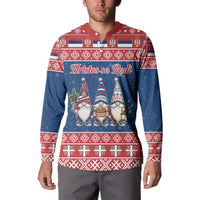 Serbia Christmas Button Sweatshirt Hristos Se Rodi Gnome - Wonder Print Shop