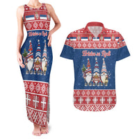 Serbia Christmas Couples Matching Tank Maxi Dress and Hawaiian Shirt Hristos Se Rodi Gnome - Wonder Print Shop