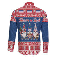 Serbia Christmas Family Matching Mermaid Dress and Hawaiian Shirt Hristos Se Rodi Gnome - Wonder Print Shop