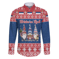 Serbia Christmas Family Matching Off The Shoulder Long Sleeve Dress and Hawaiian Shirt Hristos Se Rodi Gnome - Wonder Print Shop