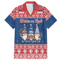 Serbia Christmas Family Matching Short Sleeve Bodycon Dress and Hawaiian Shirt Hristos Se Rodi Gnome - Wonder Print Shop