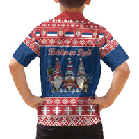 Serbia Christmas Family Matching Summer Maxi Dress and Hawaiian Shirt Hristos Se Rodi Gnome - Wonder Print Shop