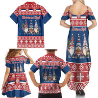 Serbia Christmas Family Matching Summer Maxi Dress and Hawaiian Shirt Hristos Se Rodi Gnome - Wonder Print Shop