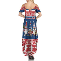 Serbia Christmas Family Matching Summer Maxi Dress and Hawaiian Shirt Hristos Se Rodi Gnome - Wonder Print Shop