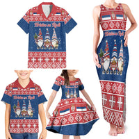 Serbia Christmas Family Matching Tank Maxi Dress and Hawaiian Shirt Hristos Se Rodi Gnome - Wonder Print Shop