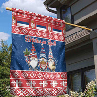 Serbia Christmas Garden Flag Hristos Se Rodi Gnome - Wonder Print Shop