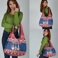 Serbia Christmas Grocery Bag Hristos Se Rodi Gnome - Wonder Print Shop