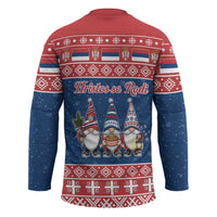 Serbia Christmas Hockey Jersey Hristos Se Rodi Gnome - Wonder Print Shop