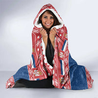 Serbia Christmas Hooded Blanket Hristos Se Rodi Gnome - Wonder Print Shop