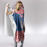 Serbia Christmas Hooded Blanket Hristos Se Rodi Gnome - Wonder Print Shop