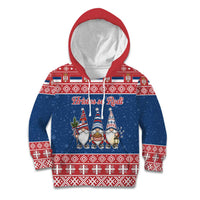 Serbia Christmas Kid Hoodie Hristos Se Rodi Gnome - Wonder Print Shop