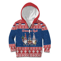 Serbia Christmas Kid Hoodie Hristos Se Rodi Gnome - Wonder Print Shop