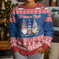 Serbia Christmas Kid Ugly Christmas Sweater Hristos Se Rodi Gnome - Wonder Print Shop