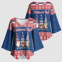 Serbia Christmas Kimono Sleeve Blouse Hristos Se Rodi Gnome - Wonder Print Shop