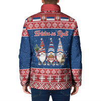 Serbia Christmas Padded Jacket Hristos Se Rodi Gnome - Wonder Print Shop