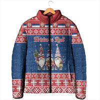 Serbia Christmas Padded Jacket Hristos Se Rodi Gnome - Wonder Print Shop