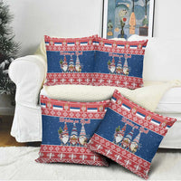Serbia Christmas Pillow Cover Hristos Se Rodi Gnome - Wonder Print Shop