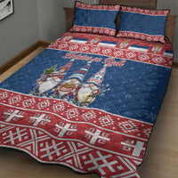 Serbia Christmas Quilt Bed Set Hristos Se Rodi Gnome - Wonder Print Shop