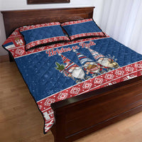 Serbia Christmas Quilt Bed Set Hristos Se Rodi Gnome - Wonder Print Shop