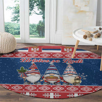 Serbia Christmas Round Carpet Hristos Se Rodi Gnome - Wonder Print Shop