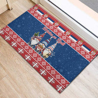 Serbia Christmas Rubber Doormat Hristos Se Rodi Gnome - Wonder Print Shop