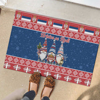 Serbia Christmas Rubber Doormat Hristos Se Rodi Gnome - Wonder Print Shop