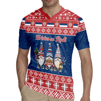 Serbia Christmas Rugby Jersey Hristos Se Rodi Gnome - Wonder Print Shop