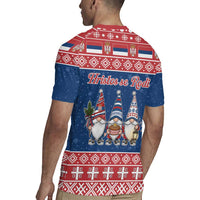 Serbia Christmas Rugby Jersey Hristos Se Rodi Gnome - Wonder Print Shop