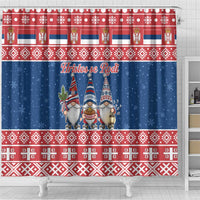 Serbia Christmas Shower Curtain Hristos Se Rodi Gnome - Wonder Print Shop