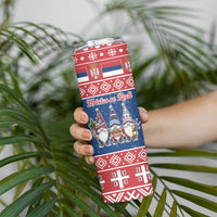 Serbia Christmas Skinny Tumbler Hristos Se Rodi Gnome - Wonder Print Shop