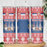 Serbia Christmas Skinny Tumbler Hristos Se Rodi Gnome - Wonder Print Shop