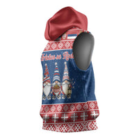 Serbia Christmas Sleeveless Hoodie Hristos Se Rodi Gnome - Wonder Print Shop